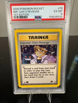 Imposter Oak's Revenge 76/82 Team Rocket 1st Edition [PSA 6] - Image 1