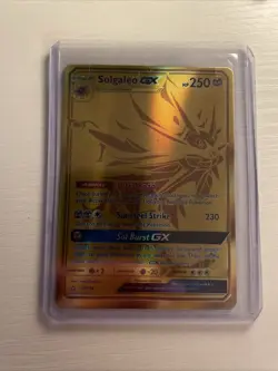 Pokemon TCG Solgaleo GX Ultra Prism Holo Card 173/156 Secret Rare (NM) - Image 1