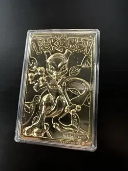 Vintage 1999 Nintendo ~MEWTWO ~23K Gold Plated, POKEMON Trading Card - Image 1