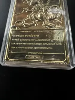 Vintage 1999 Nintendo ~MEWTWO ~23K Gold Plated, POKEMON Trading Card - Image 3