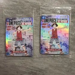 One Piece Monkey D Luffy US Voyage College Basketball Card 1/23 -x 2 Cards - Image 2