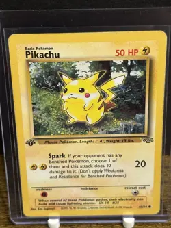 Pikachu 1st Edition Jungle 60/64 (Red Cheeks) - Pokemon Card - Excellent! 1999 - Image 2