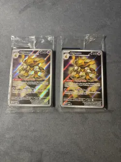 Pokemon TCG Alakazam Holo Card Lot 2023 English with Gardevoir Sleeve (3 Cards) - Image 3