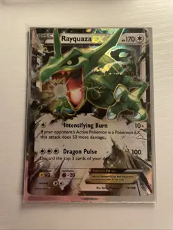 Pokemon TCG Rayquaza EX Ultra Rare Card 75/108 XY: Roaring Skies (LP) - Image 1