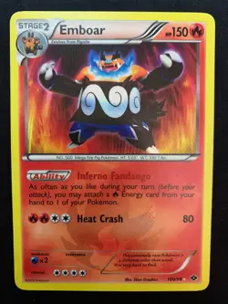 EMBOAR - 100/99 - NEXT DESTINIES - SECRET RARE POKEMON CARD - MP - Image 1