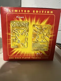 Pokemon Pikachu 23k Gold Plated Trading Card Burger King Promo 1999 SEALED - Image 3