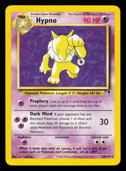 Hypno 25/110 Rare Legendary Collection Pokemon Card - Image 1