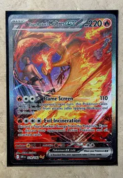 Pokemon TCG Team Rockets Moltres EX Holo Card 229/182 Sir Destined Rivals NM - Image 1