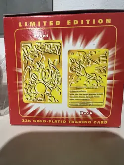 POKEMON CHARIZARD 23K GOLD PLATED CARD BURGER KING 1999 FACTORY SEALED - Image 3