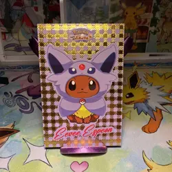 Box Hit Gold Holo Eevee Poncho Espeon Let’s Go Eevee Card Database - Image 1