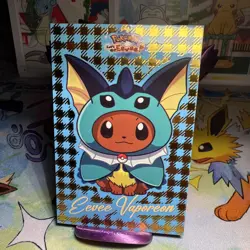Box Hit Gold Holo Eevee Poncho Vaporeon Let’s Go Eevee Card Database - Image 3