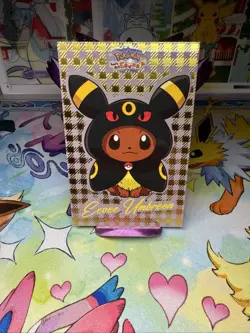 Box Hit Gold Holo Eevee Poncho Umbreon Let’s Go Eevee Card Database - Image 1