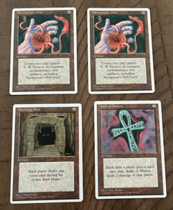 MTG: Ankh of Mishra x1, Howling Mine X1, Nevinyrral's Disk X2 4th Edition NM - Image 1