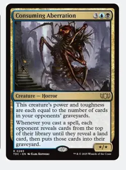 Consuming Aberration | TDC Tarkir Dragonstorm | Dimir Horror Mill | Rare | NM - Image 1