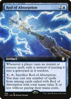 Rod of Absorption Extended Art Commander: Adventures in the Forgotten Realms -NM - Image 1