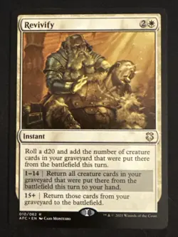 1x Revivify (010) Commander Adventures in the Forgotten Realms LP MTG Magic x1 - Image 1