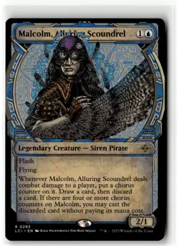 2023 MTG LCI Malcolm, Alluring Scoundrel R Legendary Creature #293 - Image 1