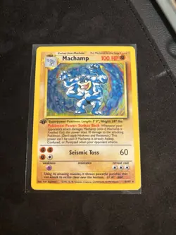 Pokemon Base Set Machamp Holo #8/102 First Edition Rare Lightly Played - Image 1
