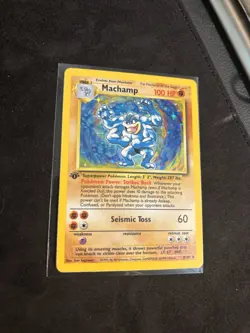 Pokemon Base Set Machamp Holo #8/102 First Edition Rare Lightly Played - Image 3