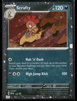 Pokemon - Scrafty 188 Promo Cosmos Holo Journey Together NM - Image 1
