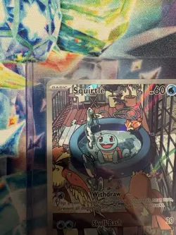 Pokemon TCG Squirtle Stellar Crown Illustration Card 148/142 2024 NM - Image 2