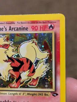 Blaine's Arcanine 1/132 Gym Challenge (2000) Holo Rare WOTC Pokemon MP to LP - Image 3