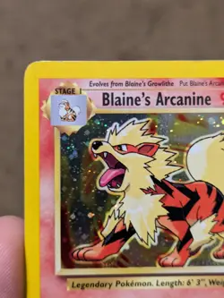 Blaine's Arcanine 1/132 Gym Challenge (2000) Holo Rare WOTC Pokemon MP to LP - Image 4
