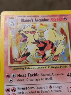 Blaine's Arcanine 1/132 Gym Challenge (2000) Holo Rare WOTC Pokemon MP to LP - Image 5