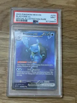 2023 POKEMON MEW EN-151 SPECIAL ILLUSTRATION RARE #200 BLASTOISE EX PSA 9 - Image 1