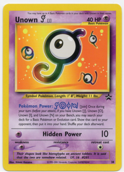 Pokemon Unown (J) - WOTC Black Star Promo 38 - Very Lightly Played - Image 1