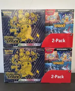Pokemon TCG Surging Sparks Elite Trainer Box / Booster Bundle Costco - Lot of 2 - Image 1