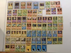 Pokemon Base Set Lot of 70, Shadowless Pikachu Red Cheeks, Japanese, shadowless - Image 1