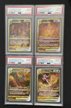 2023 Pokemon Crown Zenith Gold Set Giratina Palkia Dialga Arceus PSA 10 G2U - Image 1