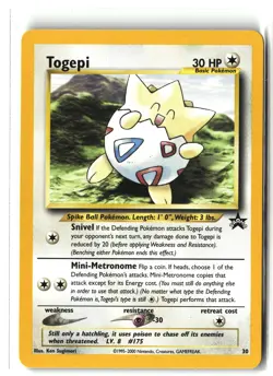 Togepi ⭐ 30 Promo Wizards Black Star Promos 1999 Pokemon NM - Image 1