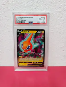 Rotom V 058/196 Lost Origin Full Art Pokemon TCG - PSA 10 Gem Mint - Image 1
