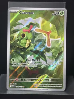 Pokemon Caterpie 172/165 Illustration Rare Scarlet & Violet 151 Full Art NM- - Image 2