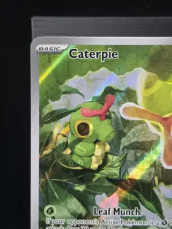 Pokemon Caterpie 172/165 Illustration Rare Scarlet & Violet 151 Full Art NM- - Image 5