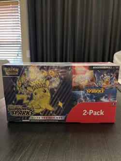 Pokemon Scarlet and Violet Surging Sparks ETB & Booster Bundle Costco 2-pack - Image 1