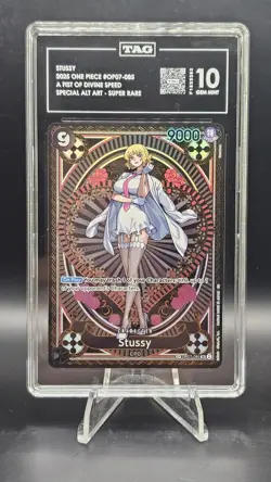 2025 One Piece A Fist of Divine Speed #OP07-085 Stussy ALT ART SP TAG 10 - Image 1