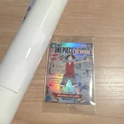 One Piece Monkey D. Luffy College Basketball US Voyage Promo Full Art Holo 5000 - Image 1