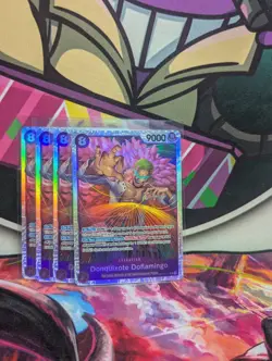4x Donquixote Doflamingo OP10-071 - One Piece TCG English - SR Foil Playset NM - Image 1