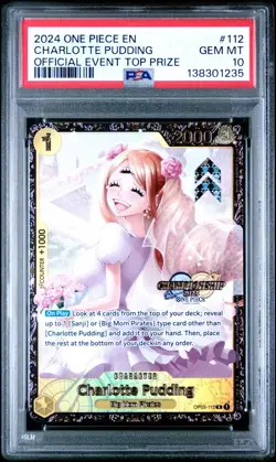 Charlotte Pudding OP03-112 2024 Championship TOP PRIZE PSA 10 GEM MINT ONE PIECE - Image 1