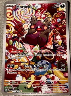 Pokemon TCG Morpeko Paradox Rift Holo Illustration Card 206/182 NM/M Condition - Image 1