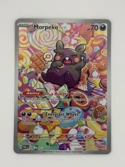 Pokemon TCG Morpeko Paradox Rift 206/182 Holo Illustration Rare Card NM - Image 1