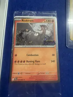 Pokemon Reshiram Phantasmal Flames Stamped Promo Card TCG Barnes Noble Sealed - Image 1