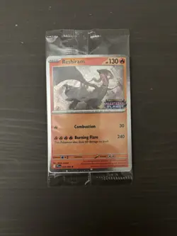 Pokemon Reshiram Phantasmal Flames Stamped Promo Card TCG Barnes Noble Sealed - Image 1