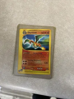 Pokemon Expedition Base Set Charizard 40/165 Non-Holo Rare E-Reader In Card Case - Image 1