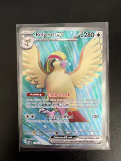 Pigeot Ex 217/197 Obsidian Flames Ultra Rare Full Art Pokemon Card NM Near Mint - Image 2