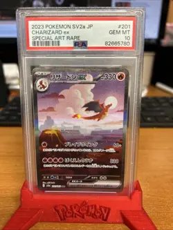 Pokemon Japanese Charizard EX 201/165 SAR 151 PSA 10 2023 SV2a - Image 1