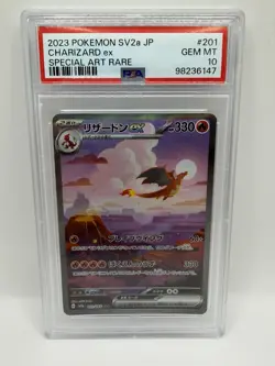 Pokemon Charizard EX SAR 201/165 SV2a 151 Japanese PSA 10 - Image 1